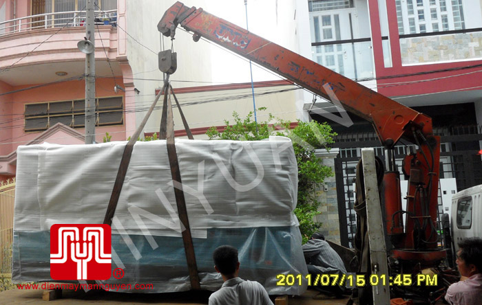 The set of 160KVA Cummins soundproof Generator was delivered to customer in Ho Chi Minh on 2011 July 15th