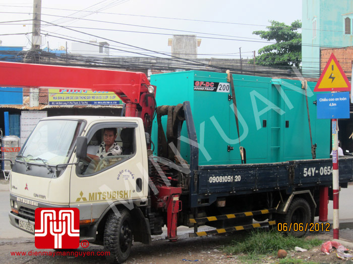 The set of 200KVA Cummins soundproof Generator was delivered to customer in Ho Chi Minh on 2012 June 6th