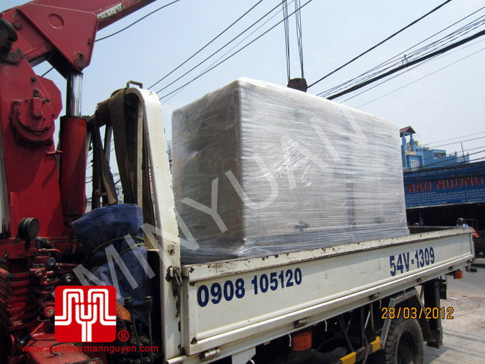 The set of 60KVA Cummins soundproof Generator  was delivered to customer in Ho Chi Minh on 2012 March 28th