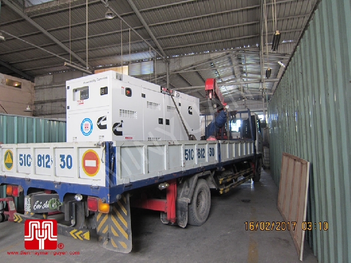 The Set of 120kva Cummins generator was delivered to customer in HCM on 16/02/2017