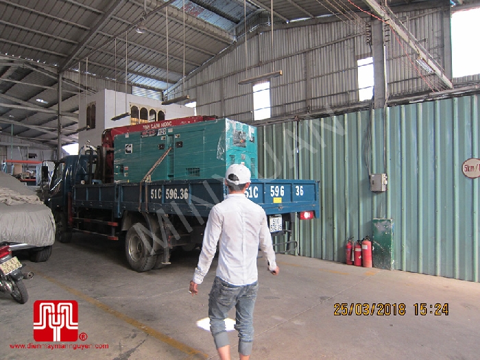 The Set of 120kva Cummins generator was delivered to HCM on 25/03/2018